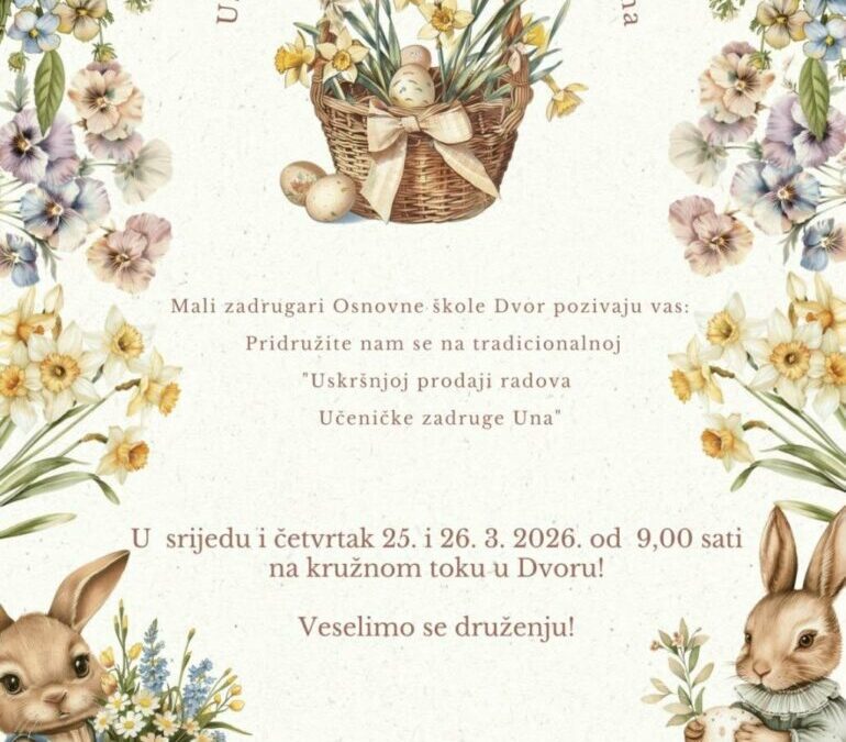 UZ Una poziva vas na prodaju svojih radova povodom Uskrsa